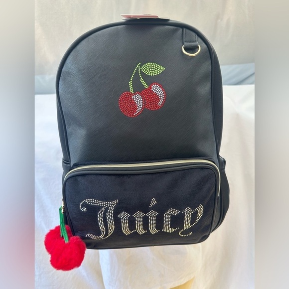 Juicy Couture  ? Black Backpack with Rhinestone Cherries main image 7